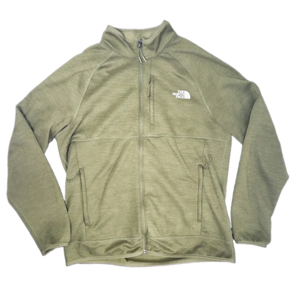 The North Face Canyonlands Men's L Full Zip Fleece Jacket Green Heather Gorpcore